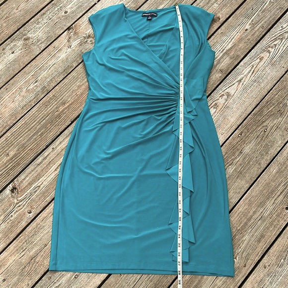 American Living cap-sleeve ruffled dress 16 - Picture 8 of 9